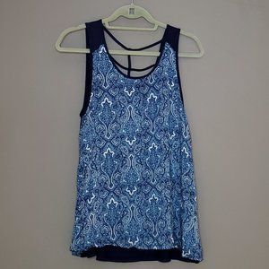 JKLA BLUE PRINT SLEEVELESS TOP